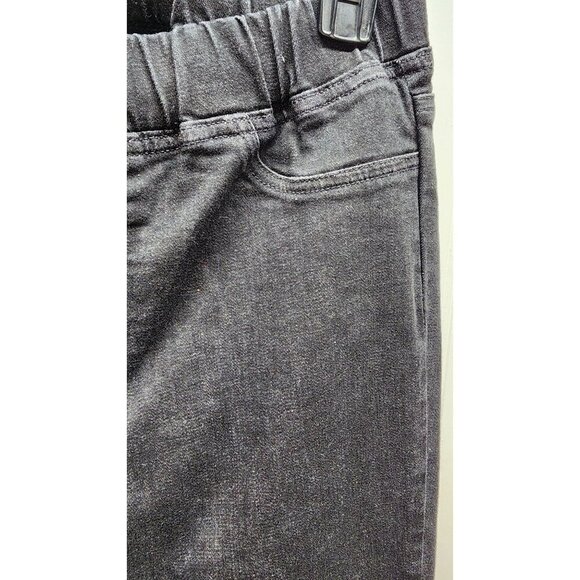 EILEEN FISHER Black Denim Skinny Jeans With Elastic Waistband - Picture 6 of 13